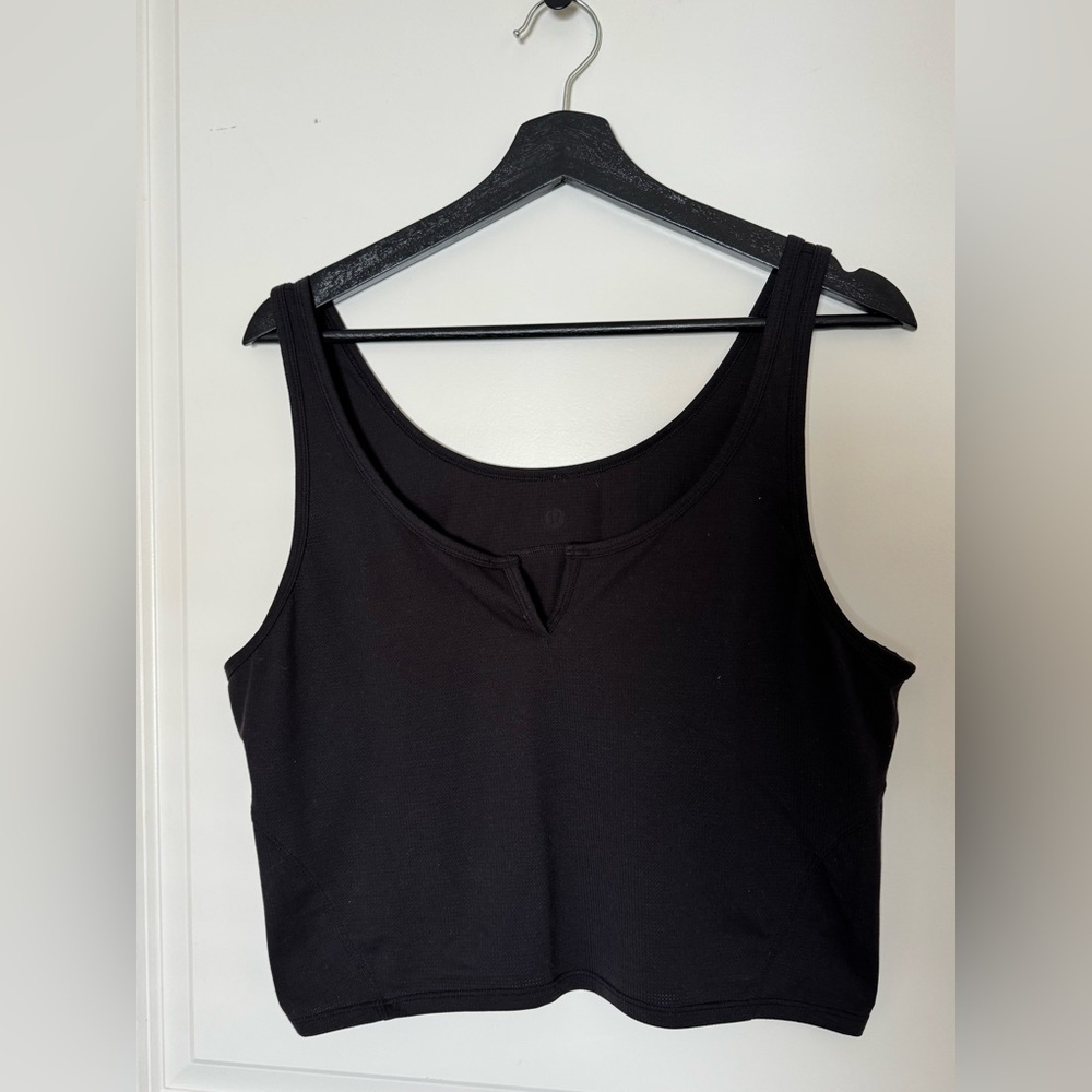 Lululemon Black Henley Sleeveless Tank Top